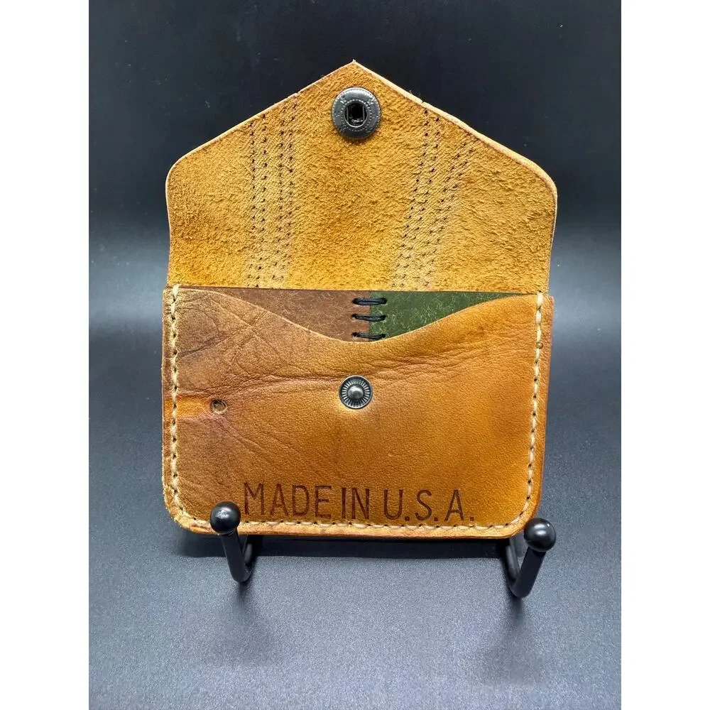 One-of-a-Kind Baseball Glove Button Snap Wallet – Vintage 1960s Leather